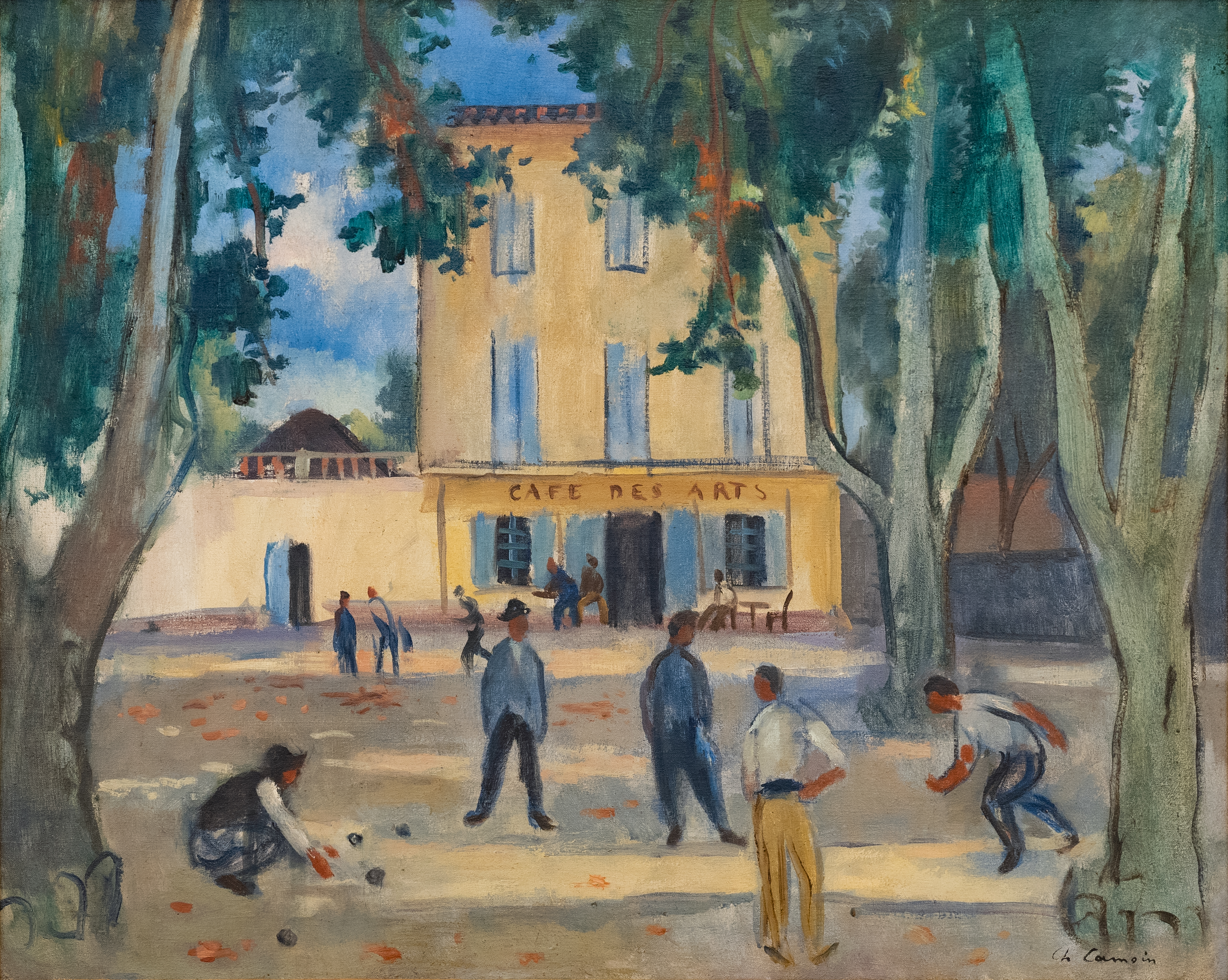 Saint-Tropez, la Place des Lices et le café des Arts